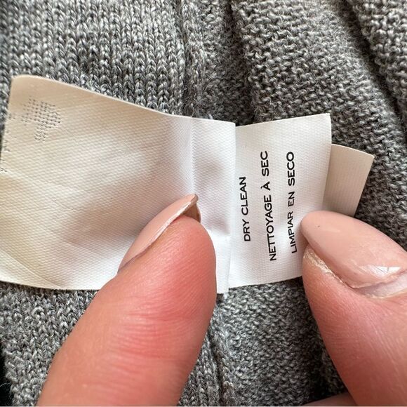 Marc Jacobs Sweater gray 100% wool silk long sleeve embellished buttons size XS - Picture 7 of 9